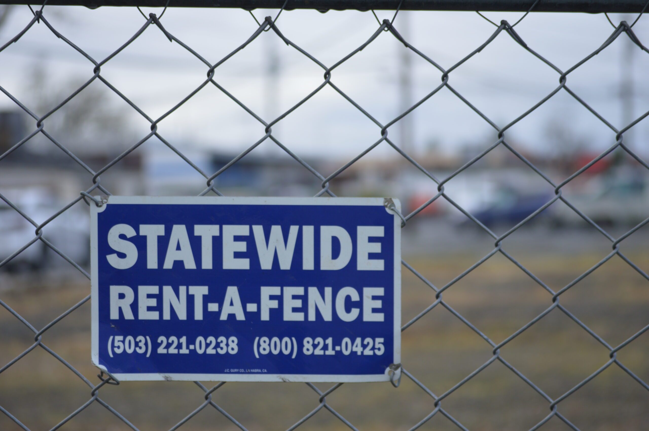 Chain link fencing